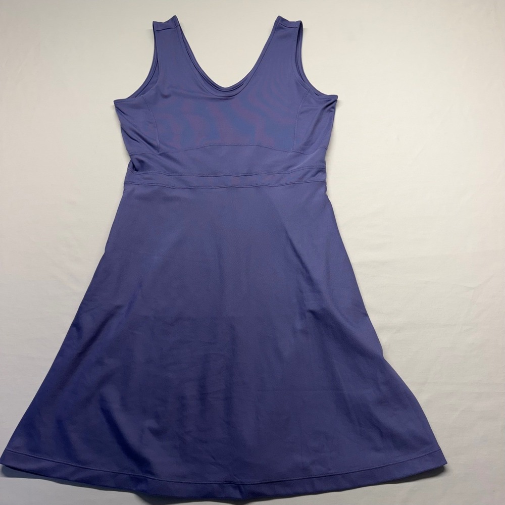 Title Nine Dream Dress M Purple Athletic Travel V Neck Sleeveless Stretch